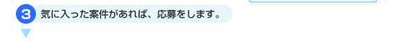 気に入った案件があれば、応募をします。